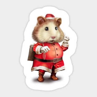 SANTA HAMSTER Sticker